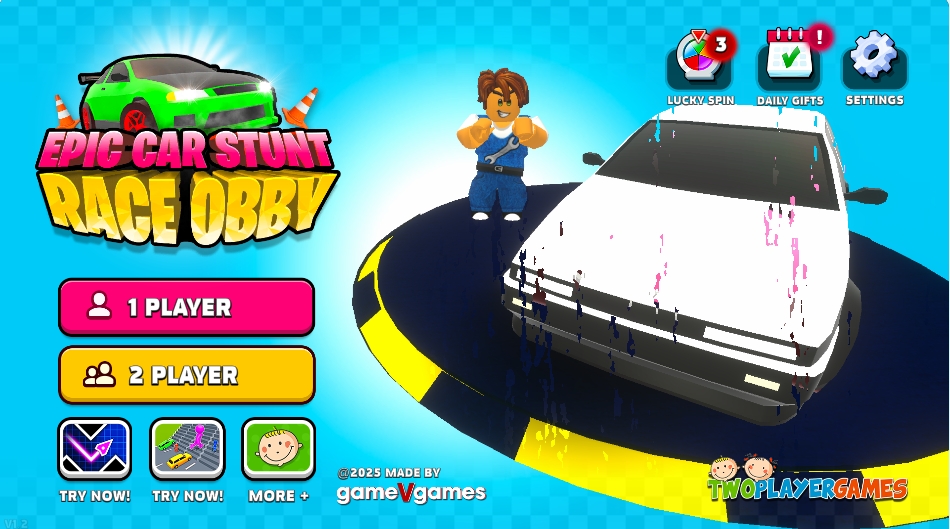 Epic Car Stunt Race Obby Screenshot 1 - Extreme Racing